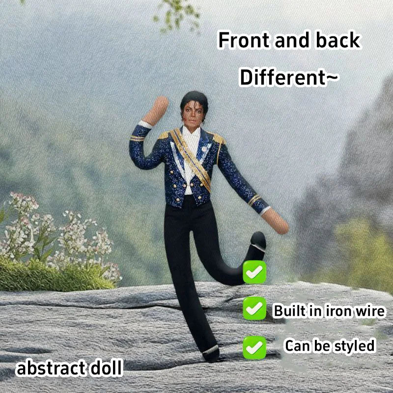 Michael Jackson Bendable Doll Flexible Wire Frame Poseable MJ Abstract Rat Jerky Doll King of Pop Collectible Fan Gift