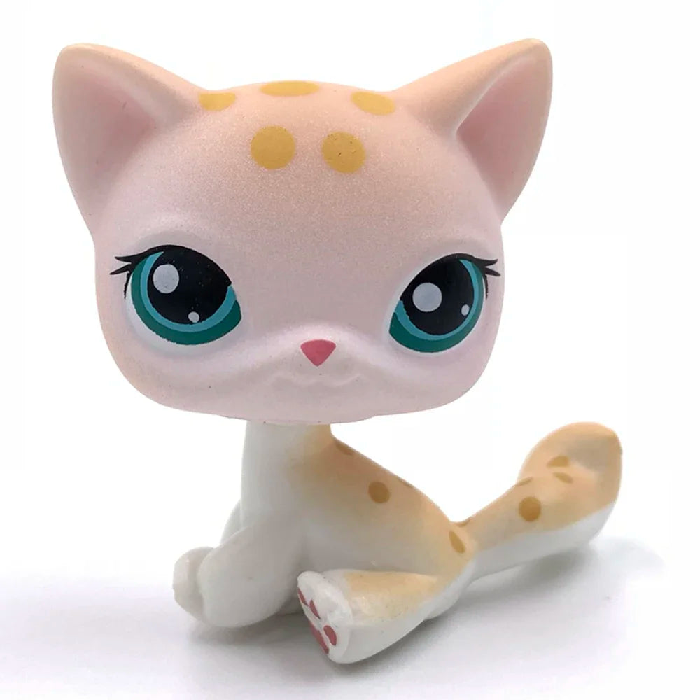Rare Pet Toy Mini Stands Short Hair Kitten Old Figures Collection Original Bobble Head Toy LPS - 224