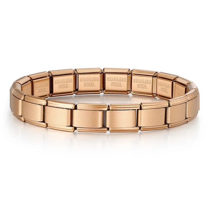 2025 New Men and Women Starry Colors 18 Pieces Italian Charm Fit 9mm Stainless Steel Modular Bracelet Jewelry