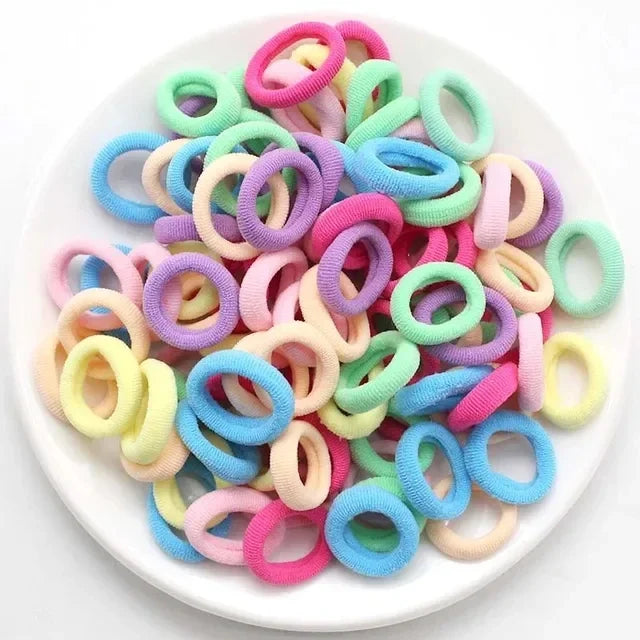 200-1000pcs Women Girls Colorful Nylon Elastic Hair Bands Ponytail Hold Small Hair Tie Rubber Bands Scrunchie Hair Accessorie