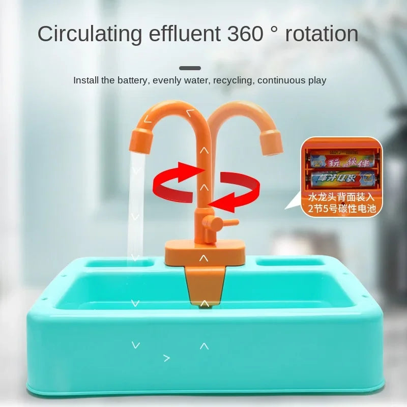 Kitchen Toy Plastic Dish Wash Sink Set Children Simulation Pretend Role Play Housework Kit Early Educational Toys for Childre
