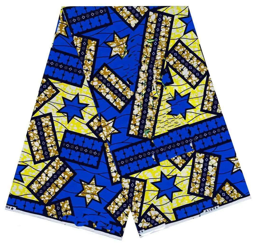 2024 6 Yards 100% Cotton Veritable Wax Pagne African Super Real Holland Wax VL Original Batik Lace Dress Dutch Loincloth - Da