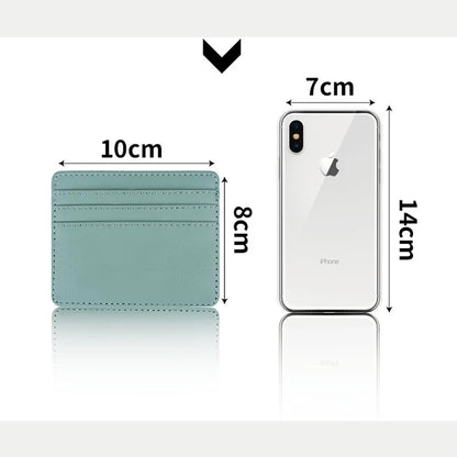 PU Leather ID Card Case - Slim Multi-Slot Holder for Bank/Credit Cards