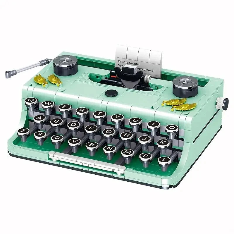 820PCS Typewriter Building Blocks Classic Creative Ideas Machine Retro Micro Building Blocks Toy For Adults Youths Holiday Gi