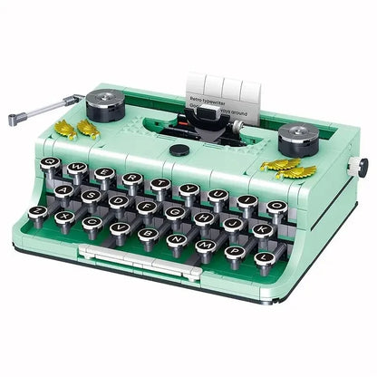 820PCS Typewriter Building Blocks Classic Creative Ideas Machine Retro Micro Building Blocks Toy For Adults Youths Holiday Gi