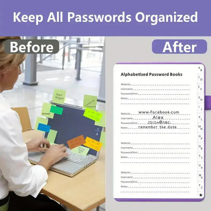 Password Keeper Journal - Organize & Store Passwords Alphabetically with College Ruled Pages, Perfect for Home & Office Organ