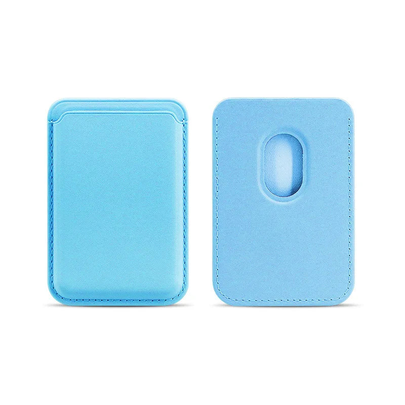 Magnetic Card Holder Leather PU Card Sleeve ID Card Holder Mobile Phone Back Sticker Bag For Magsafe iPhone 17 Card Holder Co