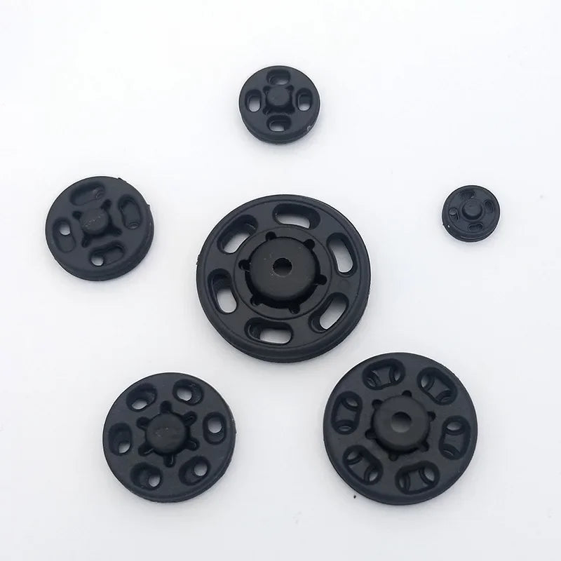 50set Plastic Sew-on Press Buttons Round Clear Invisible Snap Fasteners Buttons for Sewing Baby Clothing DIY Crafts Handmade 