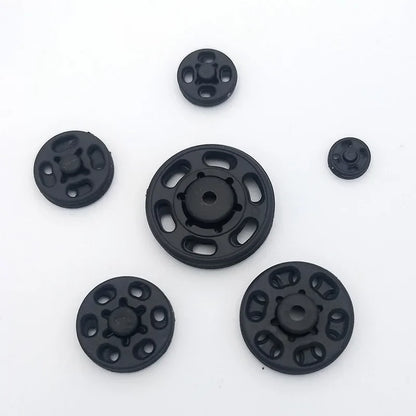 50set Plastic Sew-on Press Buttons Round Clear Invisible Snap Fasteners Buttons for Sewing Baby Clothing DIY Crafts Handmade 