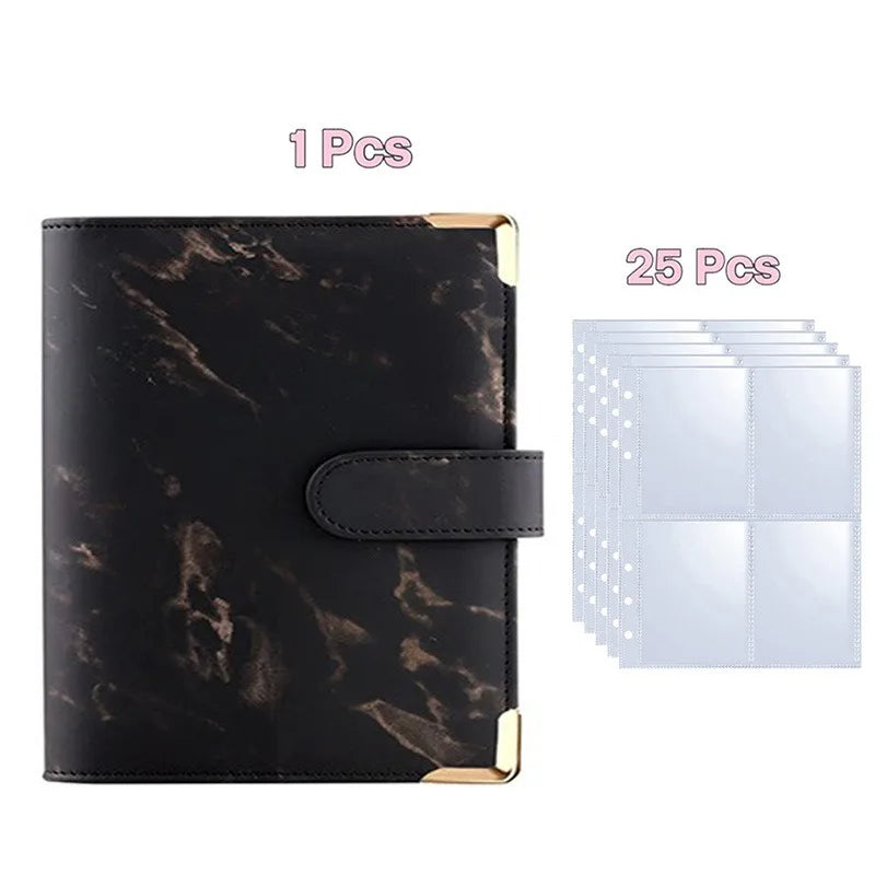 25pcs Page(4 Grids) Photo Card A5-Binder Kpop Photo Albums Idol Cards Loose-leaf Collect Book Binder Binder Photocard Holder 