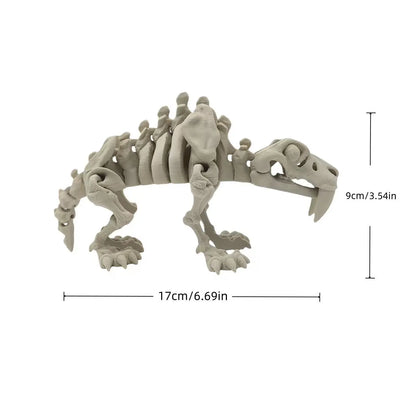 Simulation Dinosaur Fossil Plastic Skeleton Model Children's DIY Handmade Dinosaur Skeleton Assembly Kit Tyrannosaurus Rex Mo