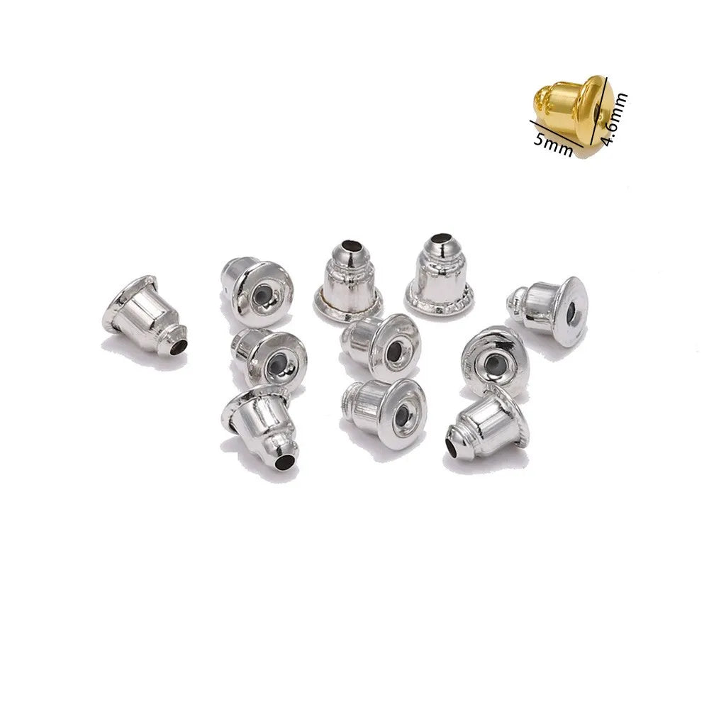 200-2000pcs Soft Silicone Rubber Earring Back Stoppers for Stud Earrings DIY Earring Findings Accessories Bullet Tube Ear Plu