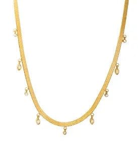 Stainless Steel Vintage Textured Delicate Necklace - C28