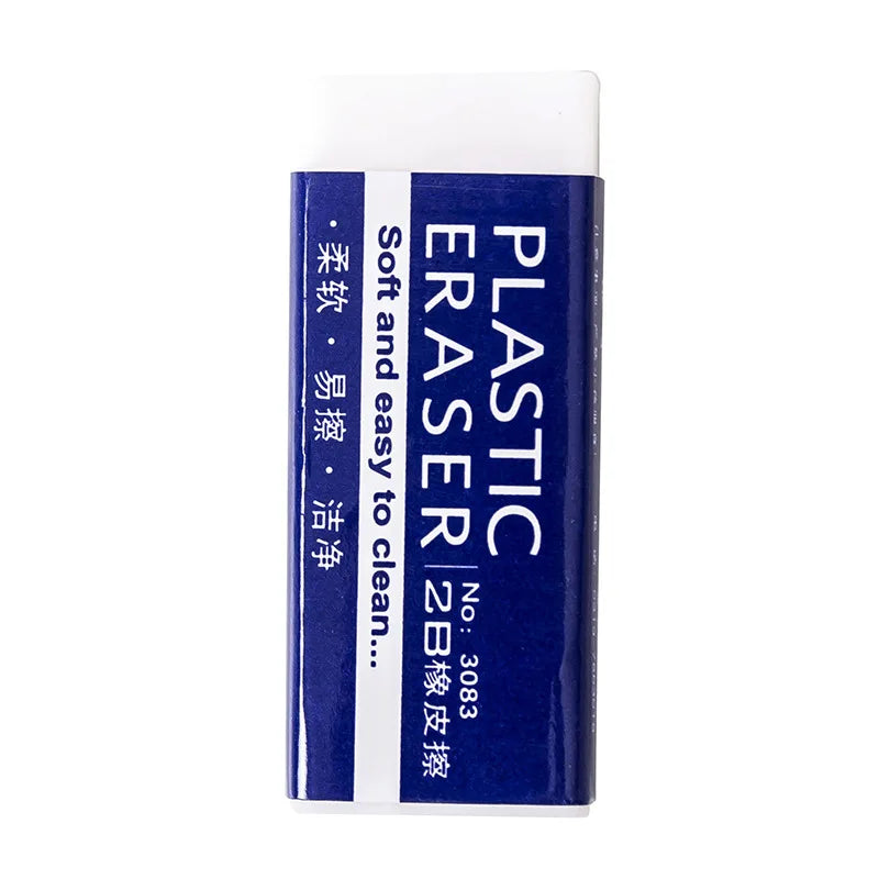 6 Pcs Soft Rubber 2B Pencil Eraser Student Art Sketch Painting Correction Supplies School Exam Writing Eraser Stationery - 6P