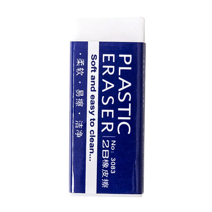 6 Pcs Soft Rubber 2B Pencil Eraser Student Art Sketch Painting Correction Supplies School Exam Writing Eraser Stationery - 6P