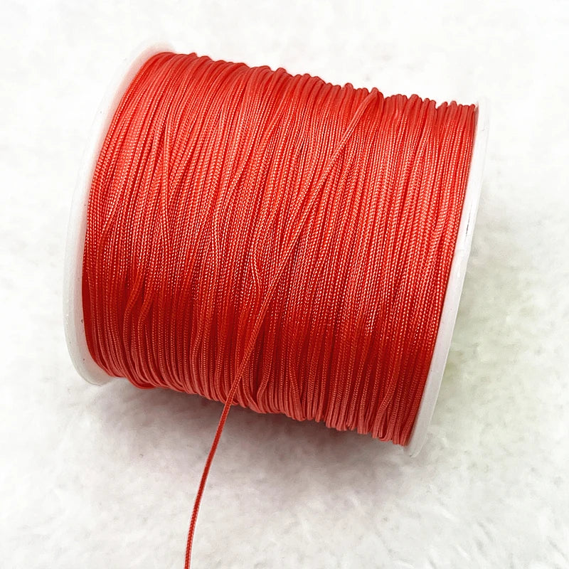 NEW 0.4/0.8/1.0/1.5mm Nylon Cord Thread Chinese Knot Macrame Cord Bracelet Braided String DIY Tassels Beading Shamballa Threa