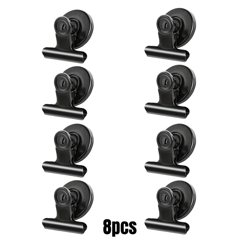 4/16pcs Magnetic Clips Heavy Duty Refrigerator Whiteboard Space-Saving Clip Set for Kitchen Office Photo Displays Holder Deco