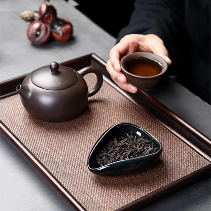 Coffee Bean Measuring Cup Ceramic Weighing Tray Coffee Powder Dosage Tray Suitable for Home Cafe Simple Coffee Tray Accessori