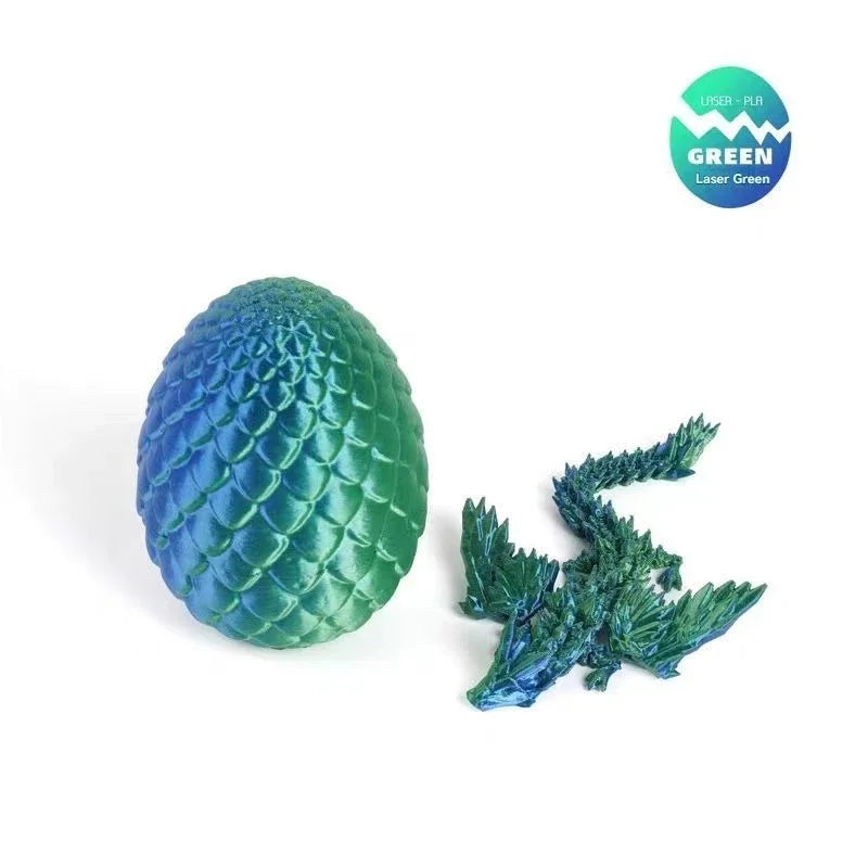 3D Printed Dragon Colorful Gem Dragon Figurines Movable Joint Rotatable Articulated Dragon Crafts Desktop Western Action Figu