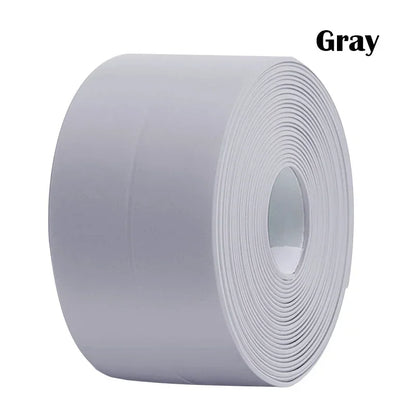 1/2/3.2M Self-adhesive Sealing Tape PVC Oil-Proof Kitchen Sink Edge Caulk Tape Waterproof Bathroom Toilet Corner Wall Sticker