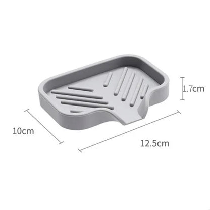 Sink Silicone Tray With Drain Soap Sponge Storage Holder Countertop Sink Scrubber Brush Soap Storage Rack Kitchen Organizer -