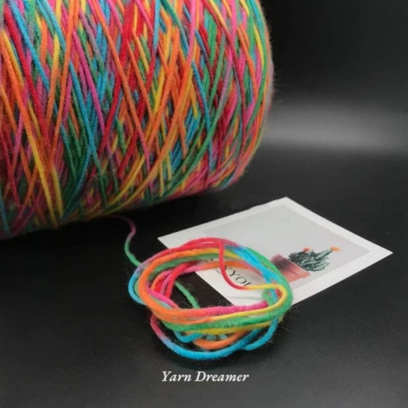 Crochet Yarn, Colorful Gradient Knitting Yarn, 100g Hand Knitting Thread, Perfect for Scarves, Shawls, Hats, Crochet Projects