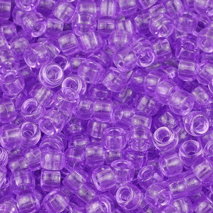 100/200/400pcs 6x9mm Solid Color Large Hole Pony Beads DIY Jewelry Making For Friendship Bracelets & Hair Braids Craft Suppli