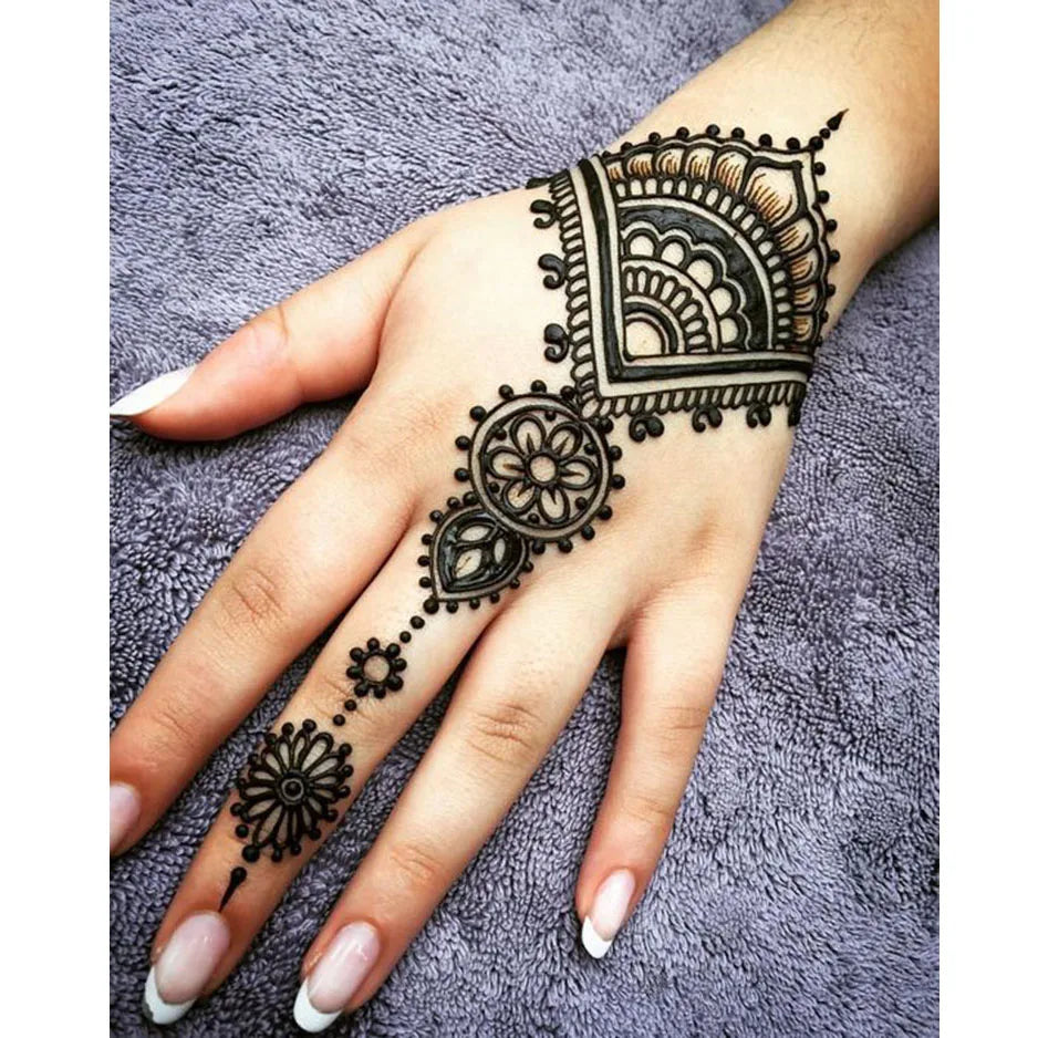 GOLECHA Black Brown Red White Henna Cones Indian Henna Tattoo Paste For Temporary Tattoo Body Art Sticker Mehndi Body Paint