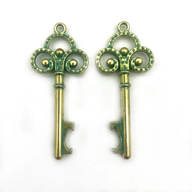 10pcs/lot DIY Wedding Souvenirs Party Gifts for Guests Mickey Rose Clover Skeleton Key Heart Horseshoe Beer Bottle Opener - c