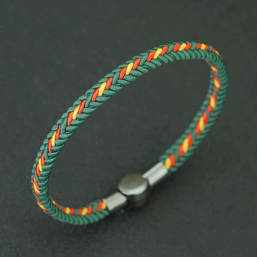 Unique Ethnic String Bracelet Unisex Handmade Braided Lucky Thread Distance Attract Couple Bangle Leisure Accessories Pulseri