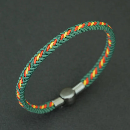 Unique Ethnic String Bracelet Unisex Handmade Braided Lucky Thread Distance Attract Couple Bangle Leisure Accessories Pulseri