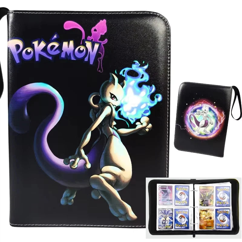 Pokemon Binders 9 Pocket 900 Cards Zipper Toploader Mimikyu Loose Leaf Collectible Card Album Storage Organizer Custom Fans G