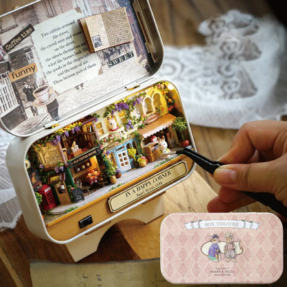 DIY Wood DollHouses Handmade Funny Box Theatre Miniature Box Cute Doll Houses Assemble Kits Gift Wooden Toys For Girls