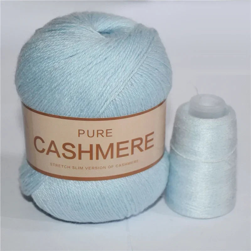 Crochet Cashmere Yarn, Soft Hand-Knitted Wool, Baby-Friendly Knitting Thread, Luxurious Yarn for Scarves, Crochet Projects, K