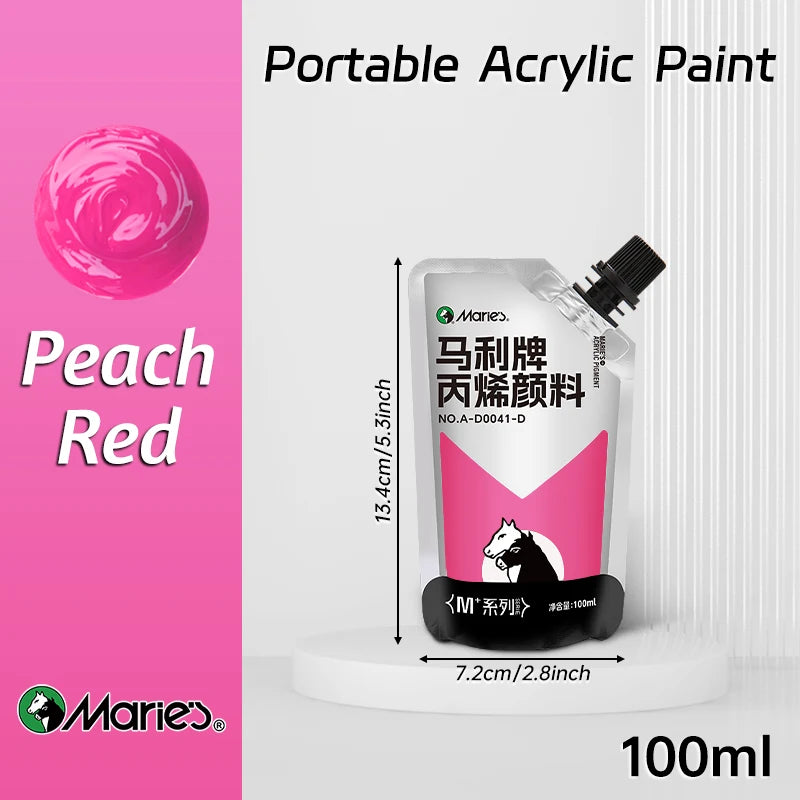 100ml Marie's Acrylic Paint,Assorted Colors,Waterproof,Pigments for DIY Craft,Rock,Wood,Professional Pigments for Adults,Arti
