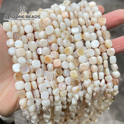 Natural Shell Beads Irregular Shape Smooth Beads Loose Spacer Bead For Jewelry Making Diy Earrings Necklace Accessory Finding