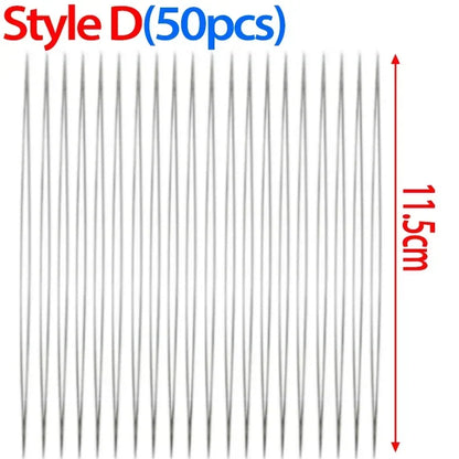 Beading Needles Pins Open Curved Big Eye Needle for Beads Bracelet DIY Jewelry Making Tools Handmade Craft Beaded Threading P