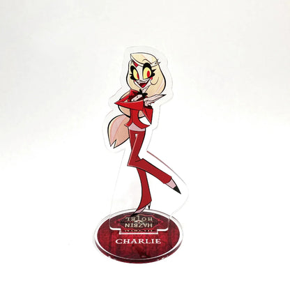 Anime Figurine Hazbin Hotel Acrylic Standee Alastor & Angel Desk Display Figure, Collectible Acrylic Stand, Gift for Fans