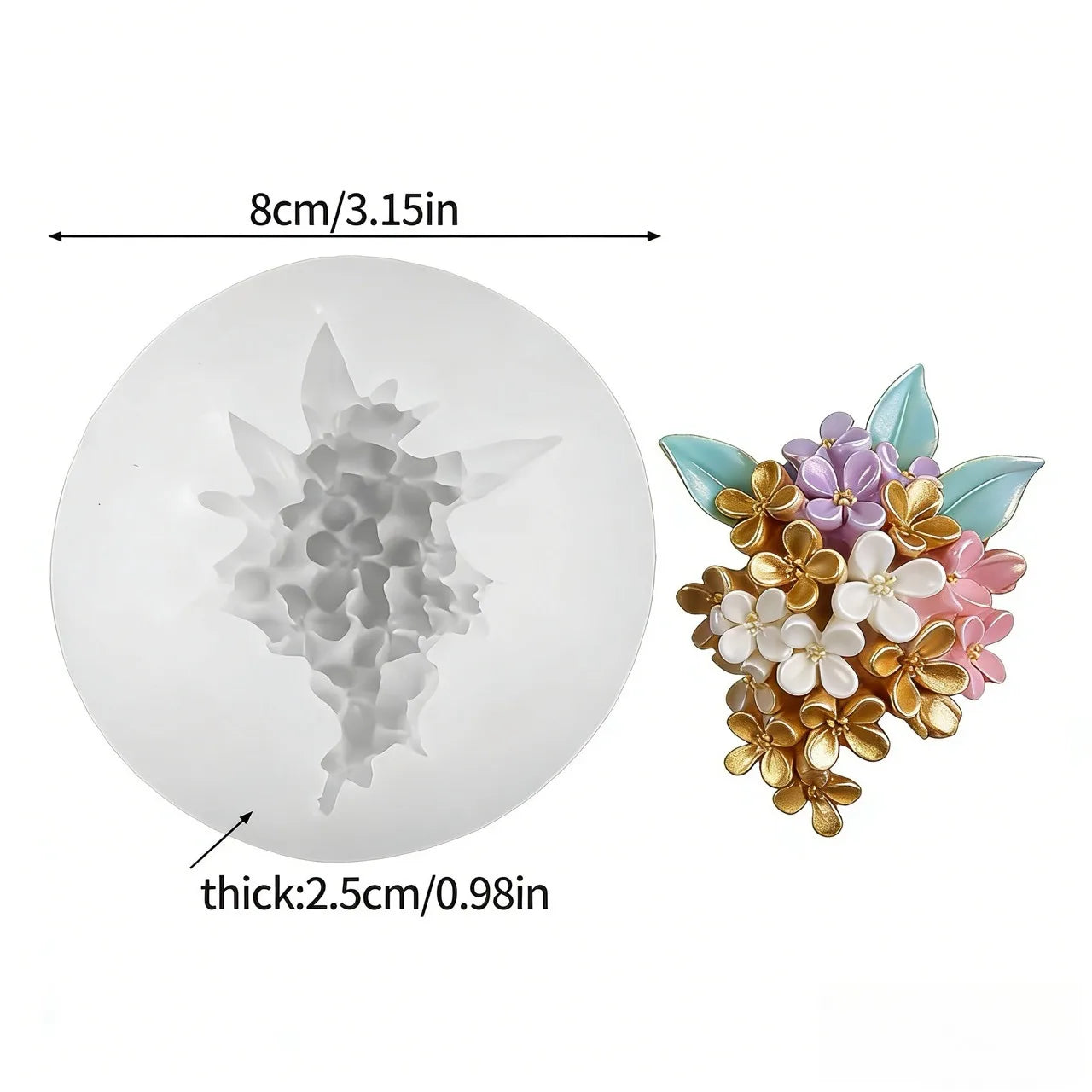 Lotus Flower Silicone Mold，For resin crafting - Suitable for candles、DIYCrafts、Valentine's Day、Mother's Day、Christmas Decorat