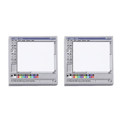 Vintage Computer Drawing Sticky Notes 50 Sheets - Ideal for Artists & Office Use,Durable Adhesive Notes, Sticky Notes for Off