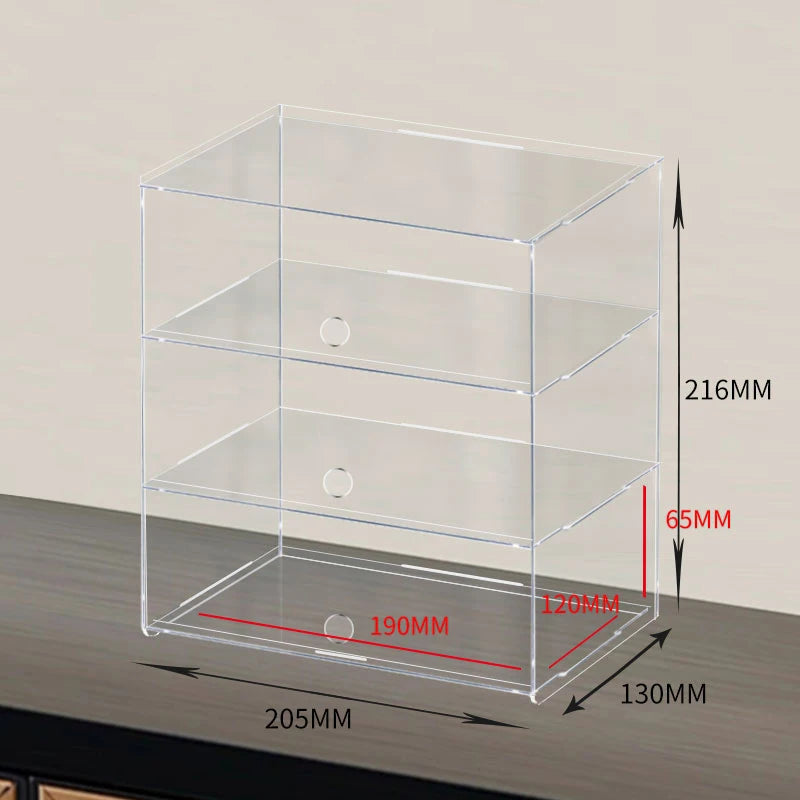 2-5 Layer Acrylic Car Model Display Case for Lego Speed Racing Series,Display Box Car Transparent Scene Storage Dust Cabinet 