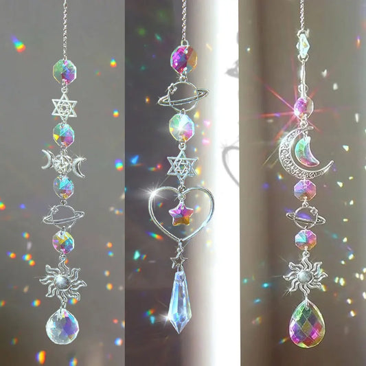 Crystal Wind Chime Rainbow Maker Sun Catcher Dream Catcher Pendant Home Garden Decor Wind Chime, Holiday, Festival, Home Deco