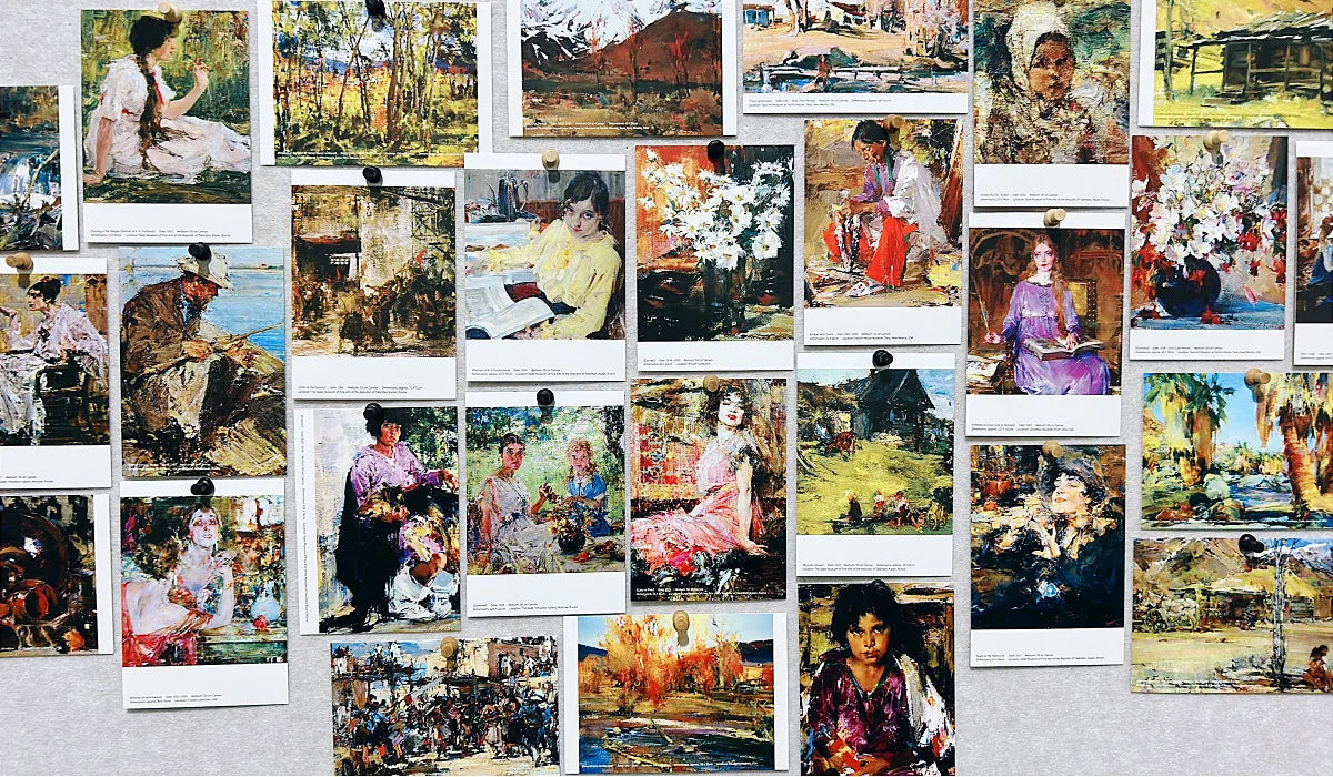 30 Sheets/Set Famous Artists Series Poster Postcards Art Greeting Card Oil Painting Wish Card For DIY Gift Decoration Message