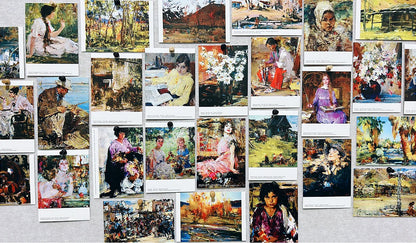 30 Sheets/Set Famous Artists Series Poster Postcards Art Greeting Card Oil Painting Wish Card For DIY Gift Decoration Message