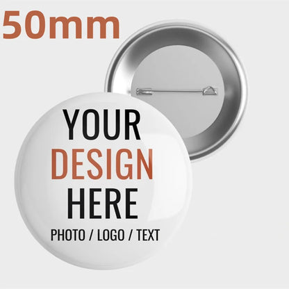 Customized Personalized Tinplate Enamel Pins Creativity Printed Pictures Text Metal Lapel Badges Brooches Jewelry Gift