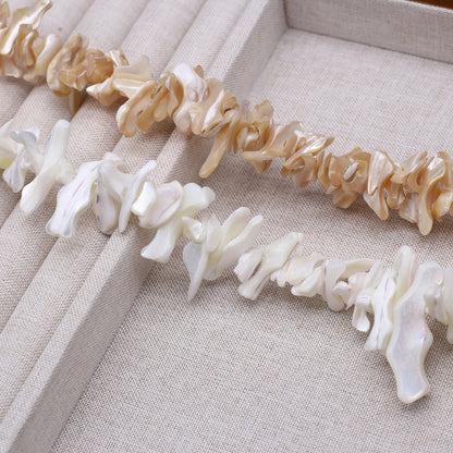 Natural Freshwater Shell Beading 18-25mm Irregular White Shell Loose Beads for Jewelry Making DIY Necklaces Bracelet Accessor