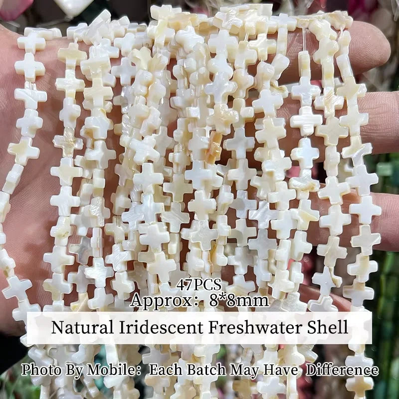 Natural Shell Beads Irregular Shape Smooth Beads Loose Spacer Bead For Jewelry Making Diy Earrings Necklace Accessory Finding