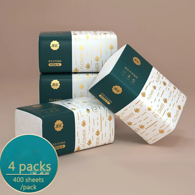 30 Boxes of Paper Towels Full Box Affordable Household Toilet Paper Household Napkins Paper Towels Toilet Paper - 4 Packs-300