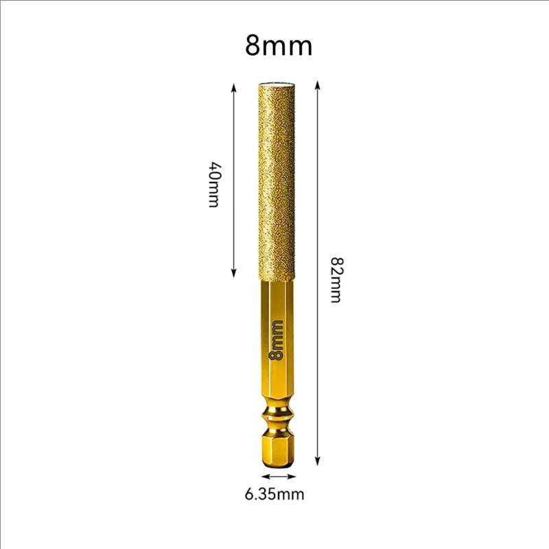 Diamond Core Bits Hex Shank Dry Drilling for Ceramic Tile Granite Marble Hole Saw Tile Cutting Tool Set - D8
