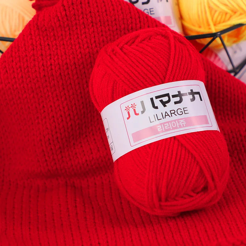 DIY Baby Milk Sweet Soft Cotton Knitting Wool Yarn Thick Fiber Velvet Yarn Hand Knitting Wool Crochet Yarn for DIY Sweater